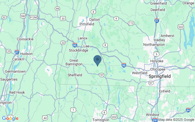Kaart met locatie The Berkshires